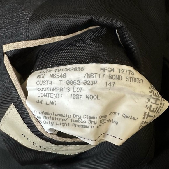 BURBERRY LONDON Bond Street Mens Sport Coat Gray Plaid Wool Jacket - Picture 10 of 12